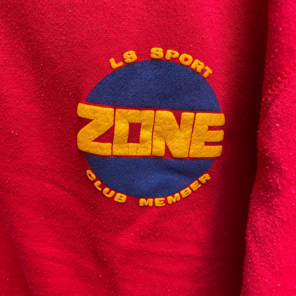 Vintage Reebok Men's Red and Black Collard Crewneck Sweater - Picture 3 of 5